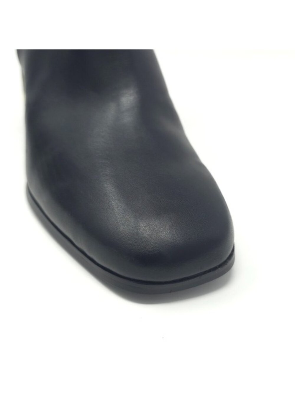 BCBGeneration Black Leather Block Heel Ankle Boots 8M - Picture 7 of 12